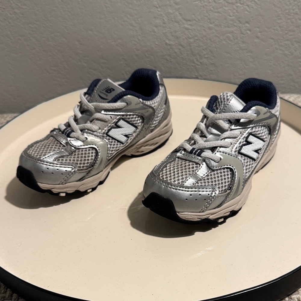 New Balance 530 Kids Metallic Silver Sneakers